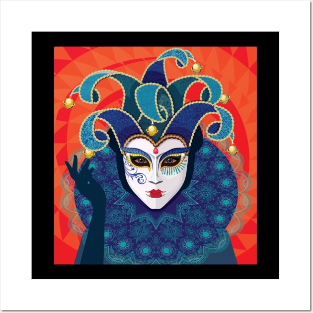 Venetian Mask Design Wall Art by one 35 lab